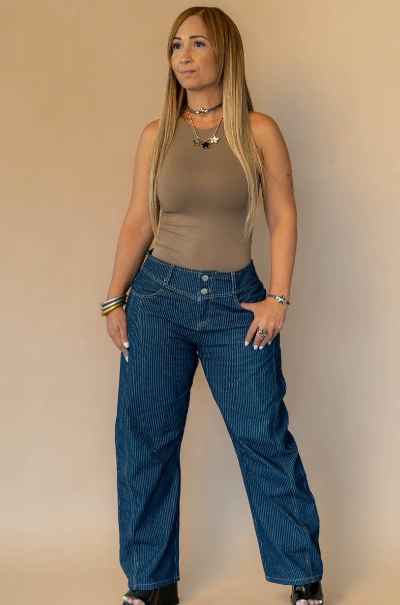 PinStriped Denim pants