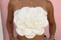 Bloom Petal White Tube Top