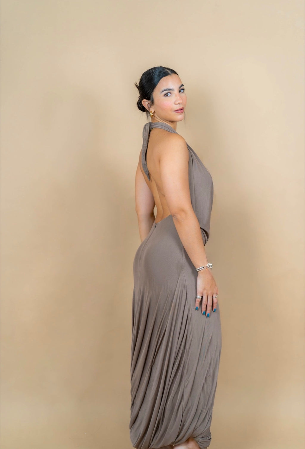 Amara Halter Backless Dress