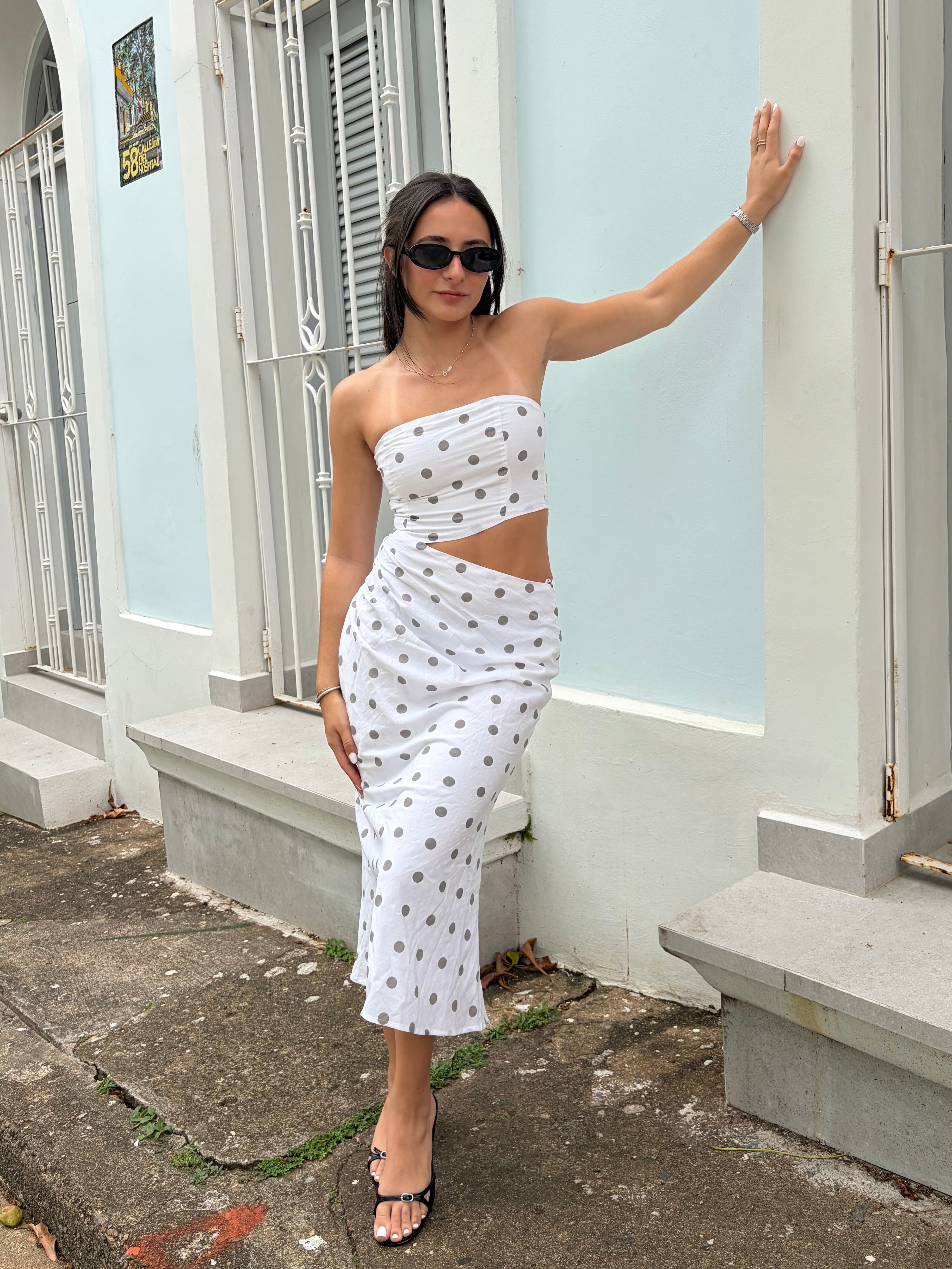 TubeTop Cut-Out Midi Dress