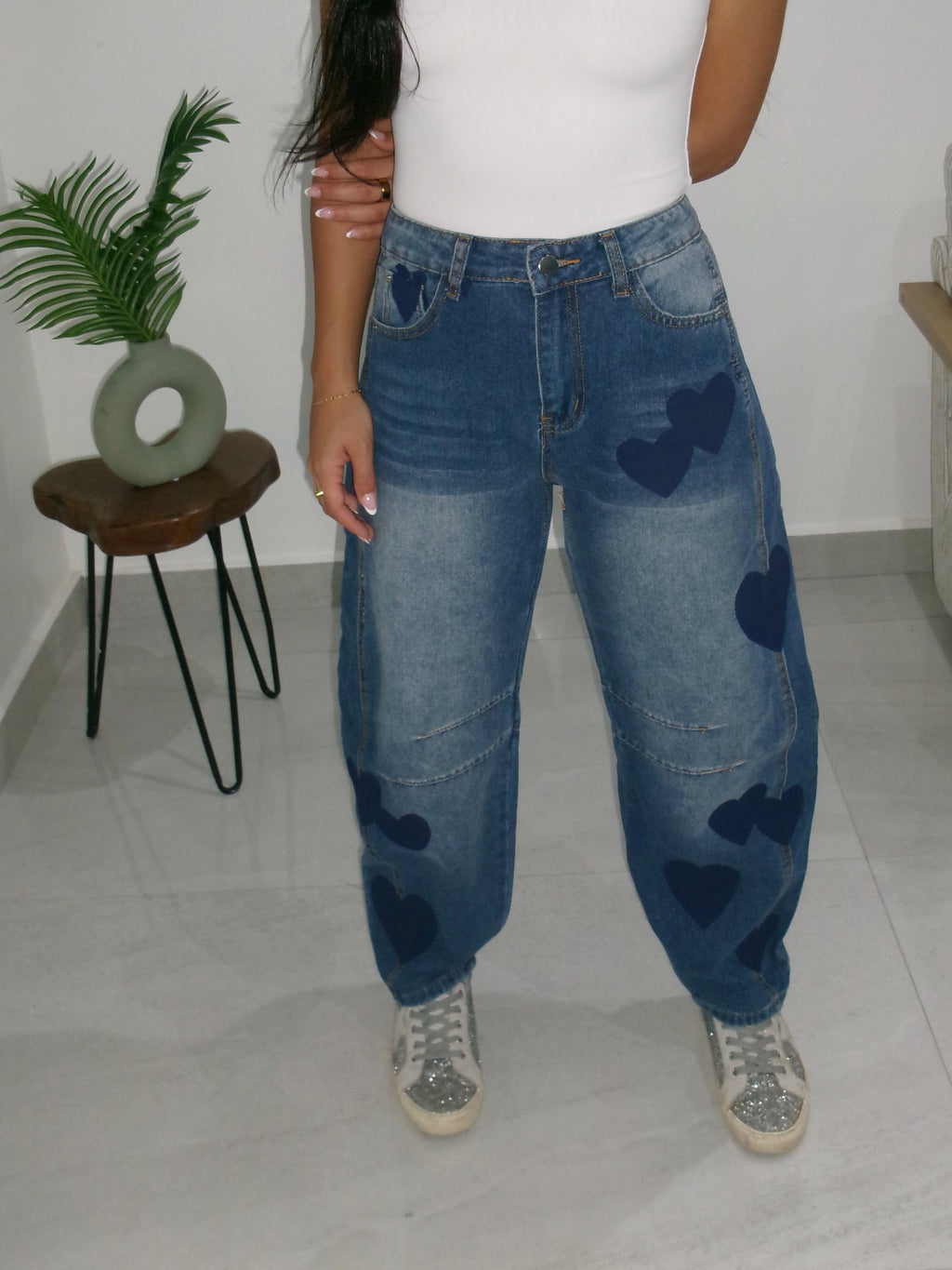 Heart Barrel Jeans