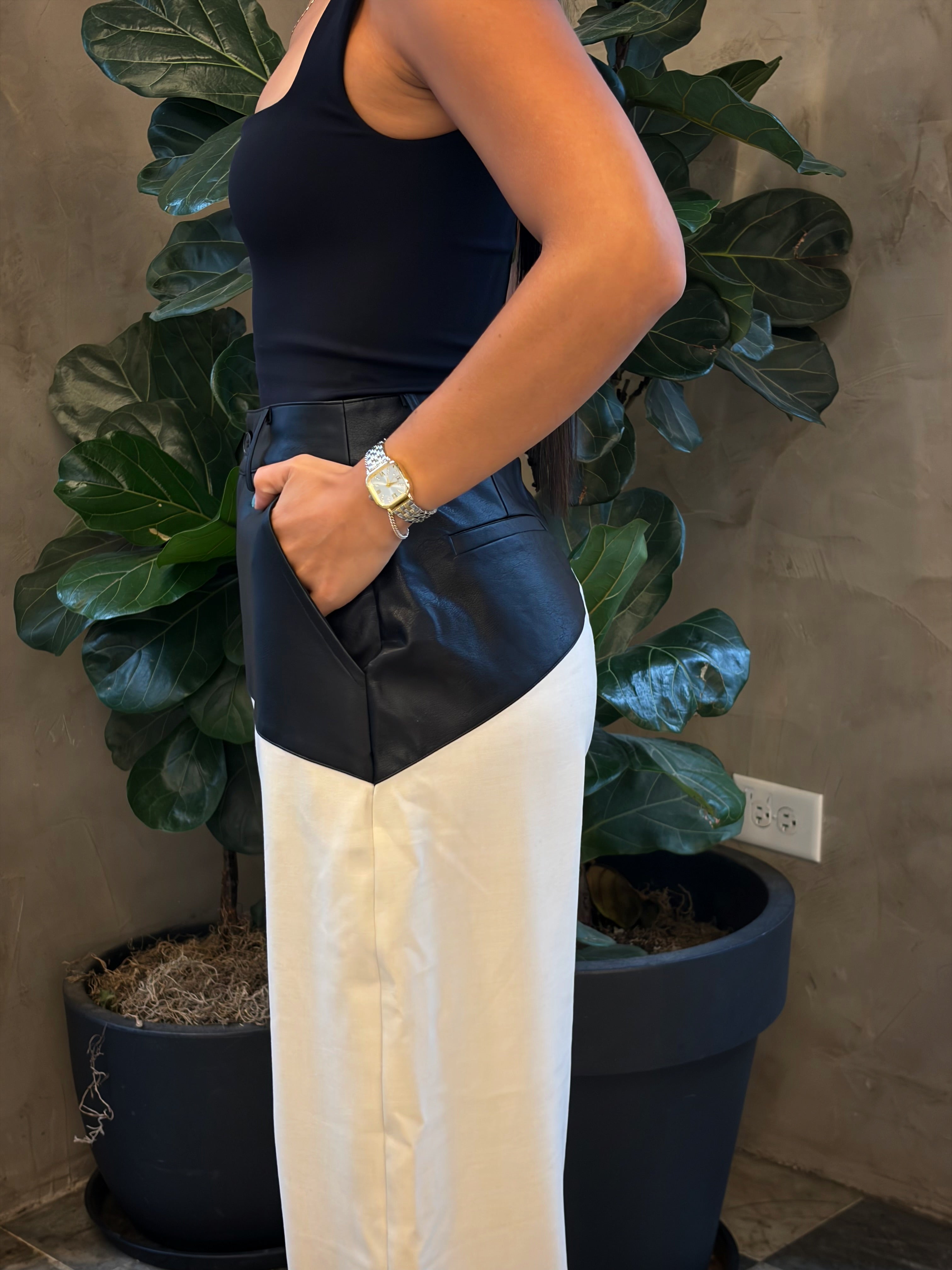 Faux Pu Leather Trousers