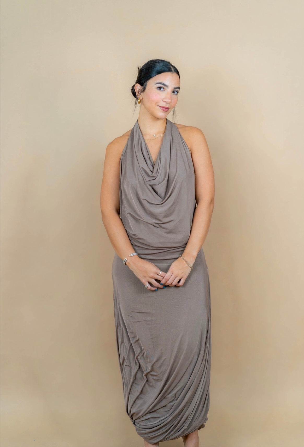 Amara Halter Backless Dress