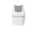 Ribbed Studded White Top