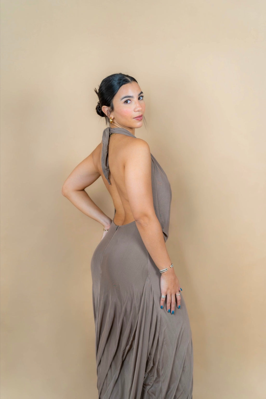 Amara Halter Backless Dress