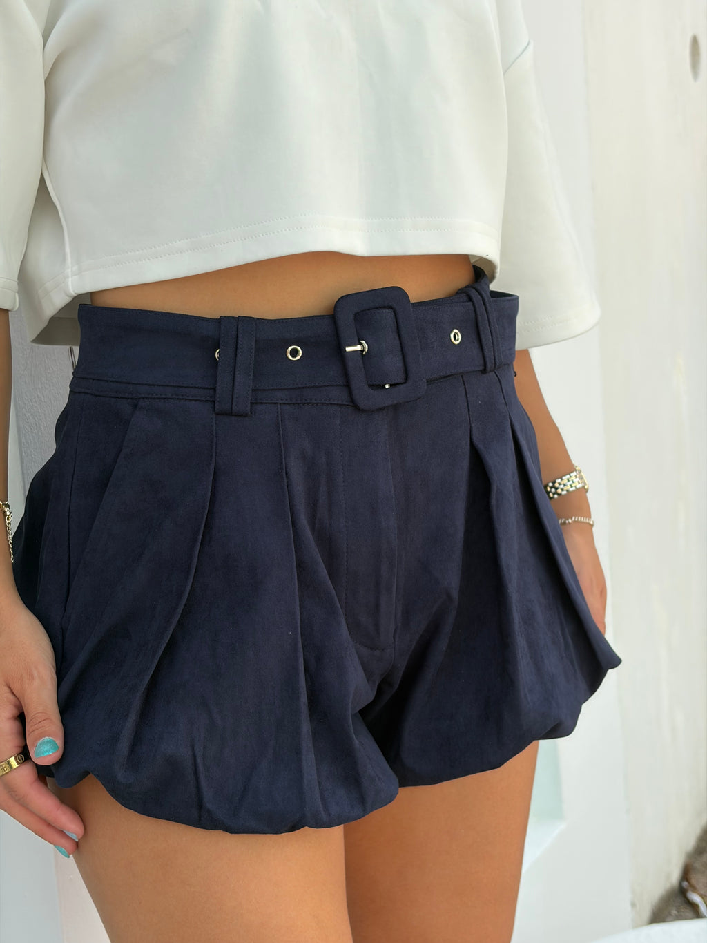 Suede Bubble Shorts