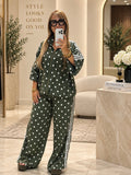Sage Green Polka dot