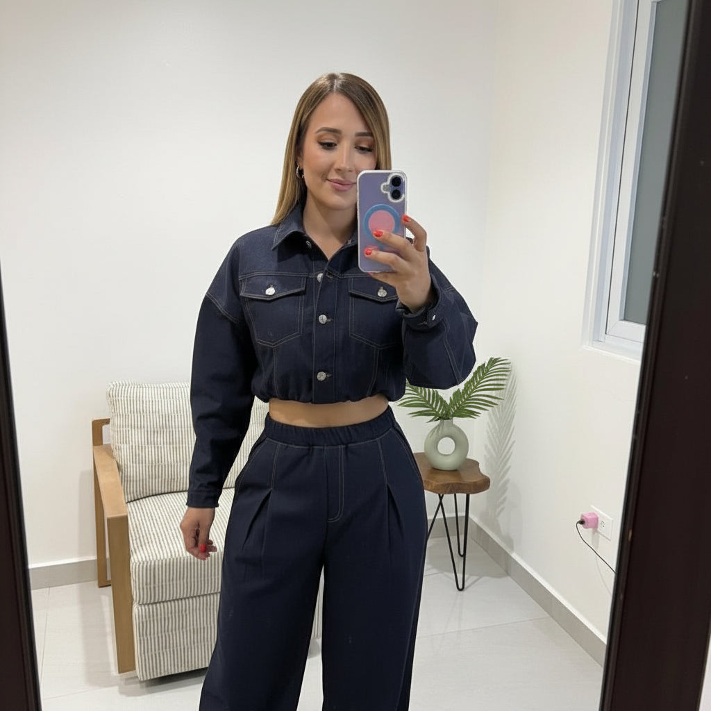 Denim Button set